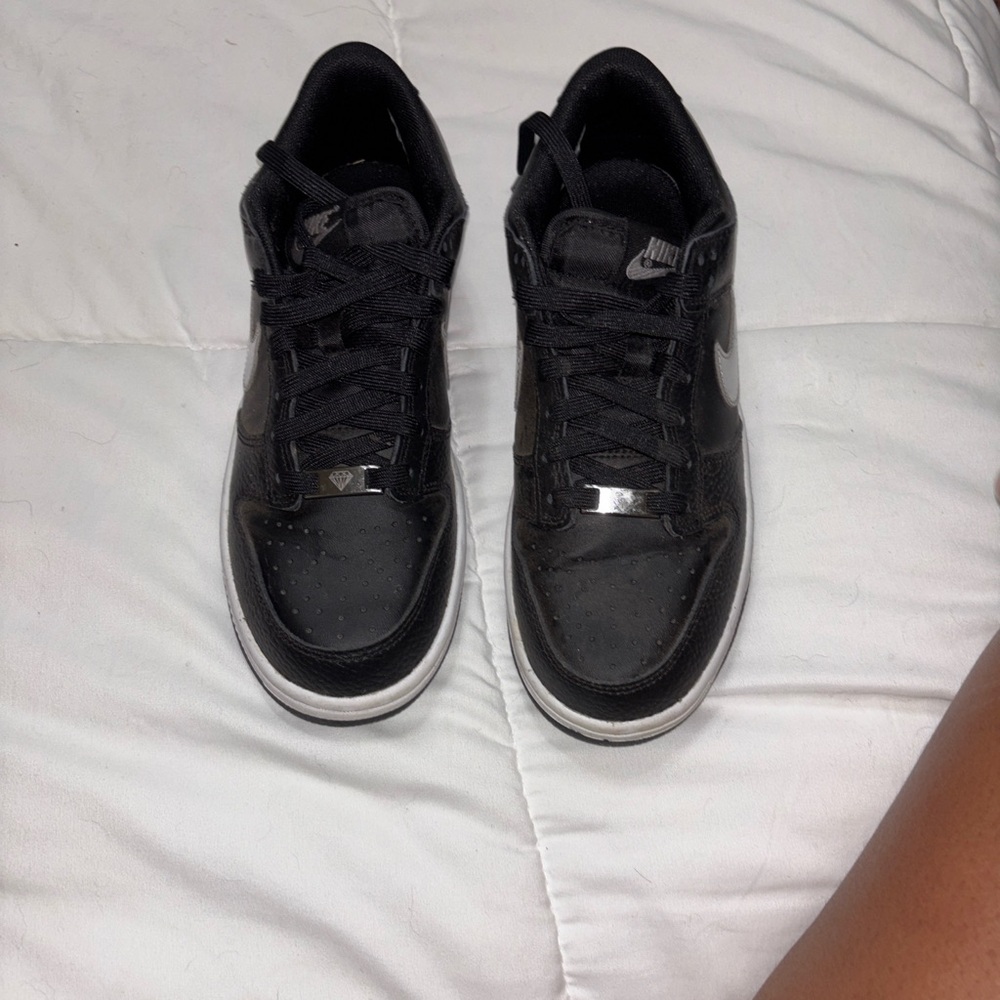 Nike Black and White Dunk Athletic Shoes